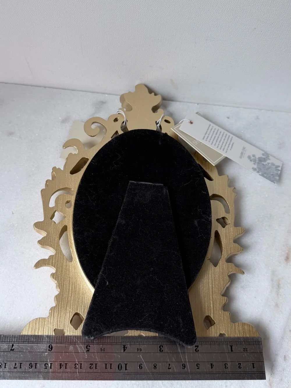 Ring Holder Gold Ring Wedding Display ornate Stand Frame antique style……